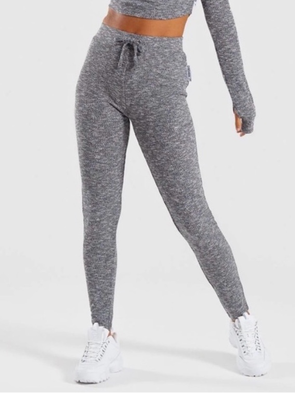 Gymshark Gray Knit High-Rise Leggings